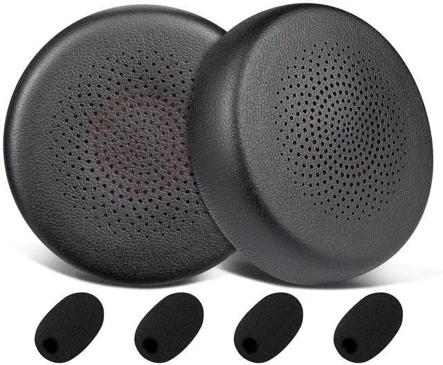 Main image of Earpads for Yealink BH70/WH64 Headsets with 4 Pcs Mic Foam Covers