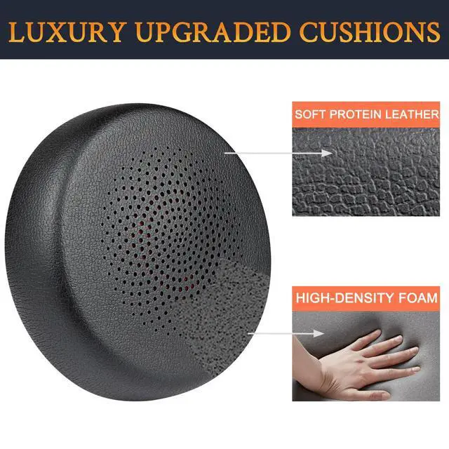 Alt view image 3 of 6 - Earpads for Yealink BH70/WH64 Headsets with 4 Pcs Mic Foam Covers
