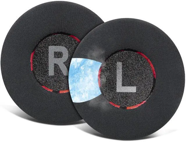 Main image of 70mm Cooling Gel Earpads Replacement for Jabra Move/Elite 25h Wireless On-Ear Headphones, Ear Pads Cushions with Ice Silk Fabric, High-Density Noise Isolation Foam - Red Storm
