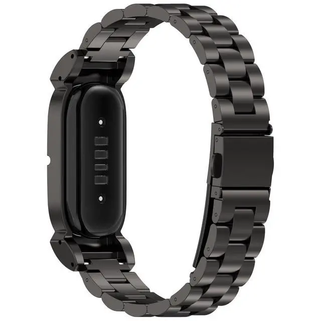 Alt view image 3 of 7 - Compatible with Google Fitbit Air Bands for Women Men, Waterproof Premium Stainless Steel Metal Mesh Buckle Watch Band Replacement Strap for Google Fitbit Air Smartwatch
