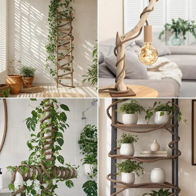Alt view image 5 of 7 - Artificial Tree Vine Decor Flexible Wire Protector for Indoor Outdoor Use | Garden, DIY Landscaping & Home Decor