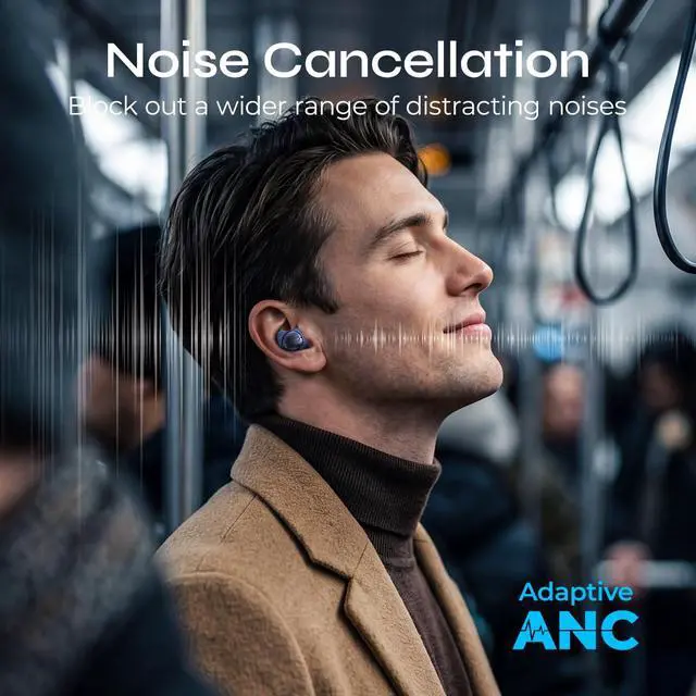 Alt view image 2 of 7 - Simple is Beauty Mini Wireless Earbuds, Active Noise Cancelling with All-Day Comfortable Fit, BT 6.0 HiFi Stereo Sound,Touch Control, Noise Isolation Ear Buds for Running/Working