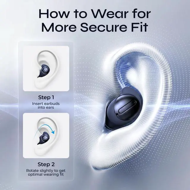 Alt view image 7 of 7 - Simple is Beauty Mini Wireless Earbuds, Active Noise Cancelling with All-Day Comfortable Fit, BT 6.0 HiFi Stereo Sound,Touch Control, Noise Isolation Ear Buds for Running/Working