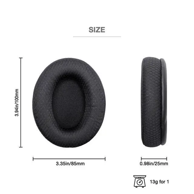 Alt view image 3 of 7 - HD280 Pro Replacement Ear Pads Compatible with Sennheiser HD280 Series HD280-Pro HD280 HD281 HMD280 HMD281 - Soft Polyester Fabric with Slow Rebound Memory Foam Easy Installation