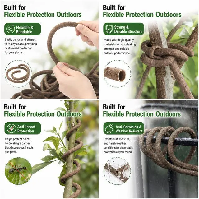 Alt view image 3 of 7 - Artificial Tree Vine Decor Flexible Wire Protector for Indoor Outdoor Use | Garden, DIY Landscaping & Home Decor