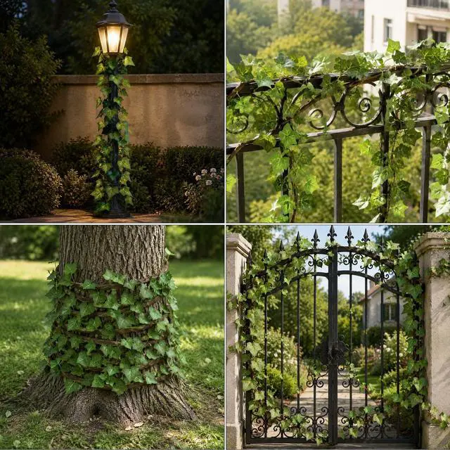 Alt view image 2 of 7 - Artificial Leaf Vine Decor Flexible Wire Protector for Indoor Outdoor Use | Garden, DIY Landscaping & Home