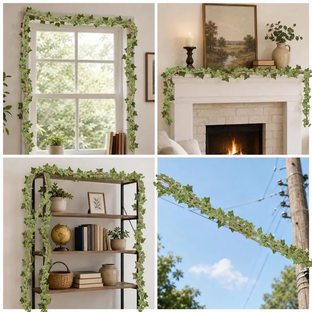Alt view image 3 of 7 - Artificial Leaf Vine Decor Flexible Wire Protector for Indoor Outdoor Use | Garden, DIY Landscaping & Home
