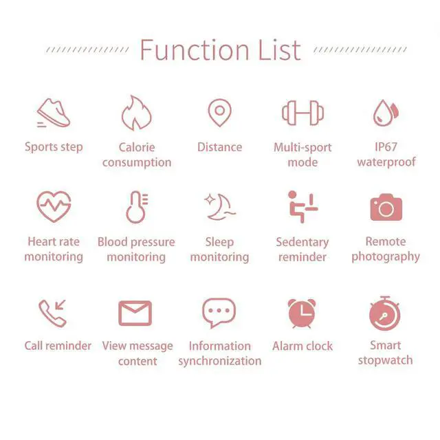 Alt view image 6 of 6 - Smartwatch for Women Compatible for Android/iOS Phones. Health and Fitness Tracker with Heart Rate Blood Pressure Bluetooth Remote Photography Female Menstrual Cycle