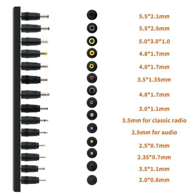 Alt view image 2 of 6 - 28Pcs Universal Power Adapter Kits 12V PD USB C Type C to DC Power Cable for PD Power Bank for KiPRO LCD Monitors 12V Devices, 70.8inches/1.8m
