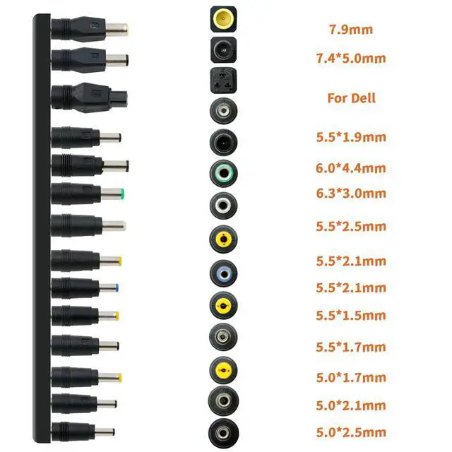 Alt view image 3 of 6 - 28Pcs Universal Power Adapter Kits 12V PD USB C Type C to DC Power Cable for PD Power Bank for KiPRO LCD Monitors 12V Devices, 70.8inches/1.8m