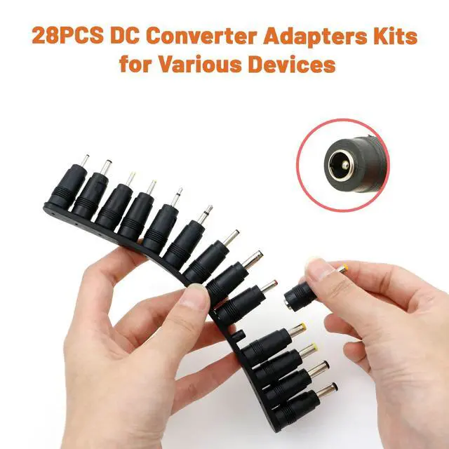 Alt view image 5 of 6 - 28Pcs Universal Power Adapter Kits 12V PD USB C Type C to DC Power Cable for PD Power Bank for KiPRO LCD Monitors 12V Devices, 70.8inches/1.8m