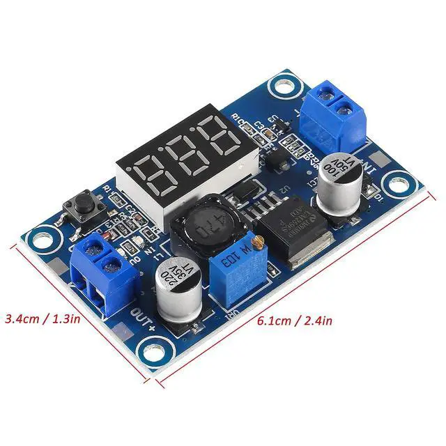 Alt view image 3 of 7 - 8pcs LM2596 Buck Converter - Step Down Regulator 4.0-40V to 1.25-37V DC, 36V to 24V to 12V to 5V Power Supply Module with LED Display