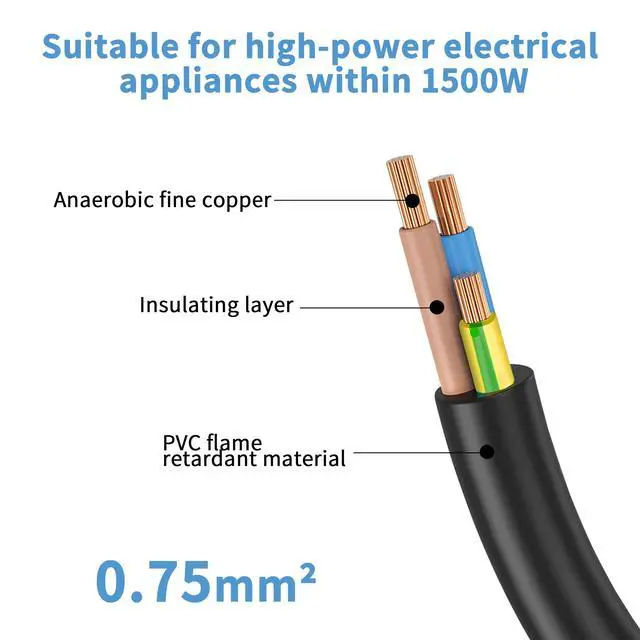 Alt view image 5 of 7 - Panel Mount C14 to 90 Degree C5 PDU Power Supply Cable IEC 320 C14 Male to Right Angled 3 Pin C5 Female Plug Extension Cable for Monitor Computer (30CM)