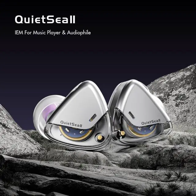 Alt view image 2 of 7 - QUIETSEA II Dynamic Diaphragm Driver in Ear Monitors, 1DD HiFi Wired Earphones with Module IEM Cable 3.5mm/4.4mm (Blue)
