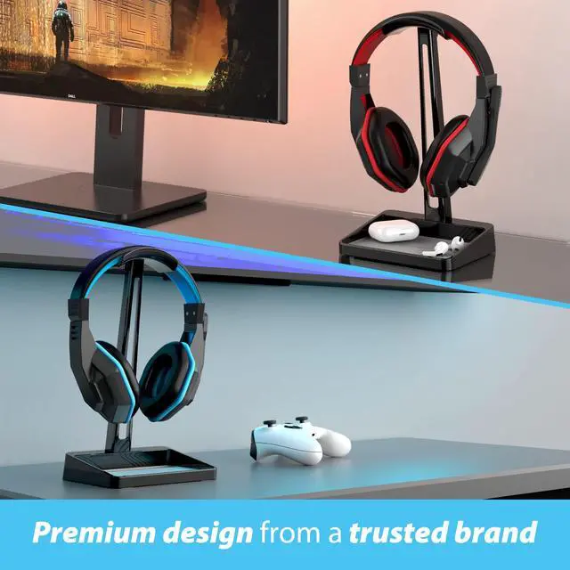 Alt view image 4 of 5 - Headphone Stand Premium Protection (with Silicone Tray Liner) | Designed in the USA Headset Protection From the Trusted Leader in Electronics Mounting