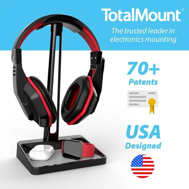 Alt view image 5 of 5 - Headphone Stand Premium Protection (with Silicone Tray Liner) | Designed in the USA Headset Protection From the Trusted Leader in Electronics Mounting