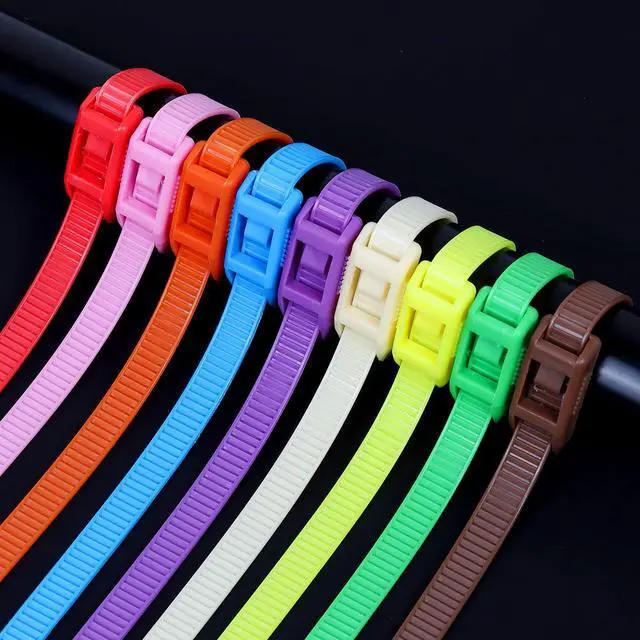 Alt view image 2 of 7 - Zip Ties 16 Inch, Colored Widened Cable Ties Heavy Duty, 250lbs Tensile Strength, Self-Locking Nylon Wire Ties for Indoor and Outdoor Use