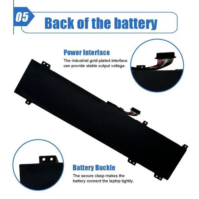 Alt view image 6 of 6 - 80Wh 5182mAh L23M4PK5 Laptop Battery Compatible with Lenovo Legion 5i(16 Gen 9) / Y7000P IRX9 2024 / Legion 5 16IRX9 83EW 83DG Series Notebook L23B4PK5 L23C4PK5 L23D4PK5 L23L4PK5