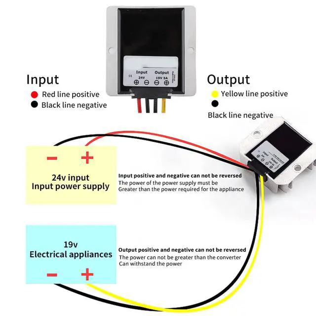 Alt view image 4 of 7 - DC 24V to DC 19V Converter Module Waterproof Voltage 5A | DC Converter Regulator for Industrial Equipment Vehicle and Other Equipment