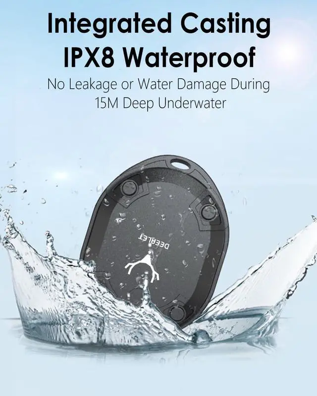 Alt view image 3 of 7 - DEELRET Tracker for Apple Find My (iOS Only), Tracker Tag IP68 Waterproof, Air-Tag Adhesive Sticker Mount, Hard Integration,3 Years Battery Standby for Car, Luggage, Bike, Keychain (Black 1 Pack)
