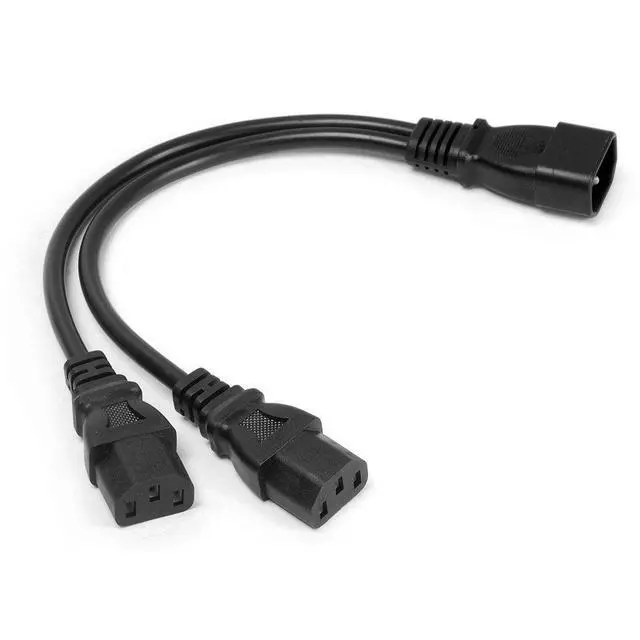 Alt view image 2 of 7 - 2Pack UPS Server Y Splitter C14 to 2 x C13 Power Adapter Cable Cord