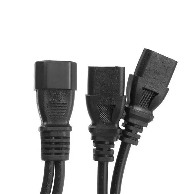Alt view image 5 of 7 - 2Pack UPS Server Y Splitter C14 to 2 x C13 Power Adapter Cable Cord