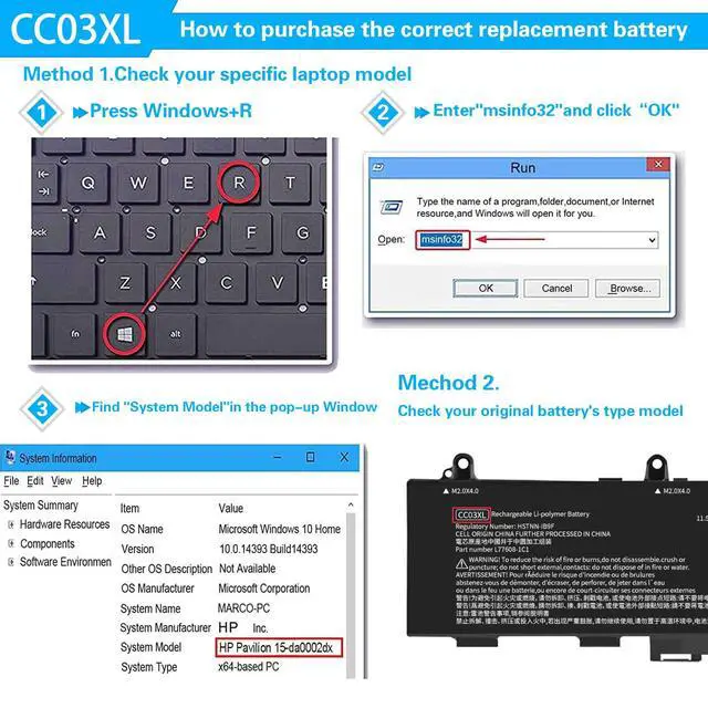 Alt view image 2 of 7 - CC03XL Laptop Battery for HP EliteBook 830 G7G8 (Not x360) EliteBook 830 835 840 845 G7G8 ZBook Firefly 14 G7 G8 Probook 635 Aero G7G8 CC03053XL HSTNN-DB9Q L77608-2C1 L77608-421 L78555-005