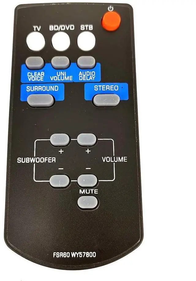Main image of New FSR60 WY57800 for Yamaha Soundbar Remote Control ATS-1010 YAS-101 YAS-101BL YAS-CU201 ATS1010 YAS101 YAS101BL