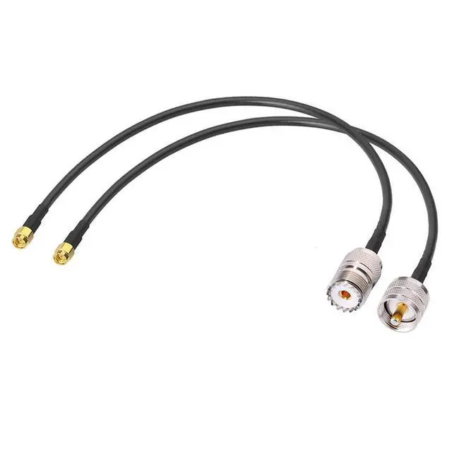 Alt view image 2 of 6 - SMA Male to UHF SO239 Female & PL259 Male RG58 Coaxial Jumper Cable 12 inch 30cm (2-Pack) for Portable VNA Vector Network Analyzer Antenna Analyzer Spectrum Analyzer SWR Meter Tester