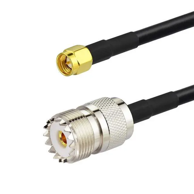 Alt view image 5 of 6 - SMA Male to UHF SO239 Female & PL259 Male RG58 Coaxial Jumper Cable 12 inch 30cm (2-Pack) for Portable VNA Vector Network Analyzer Antenna Analyzer Spectrum Analyzer SWR Meter Tester