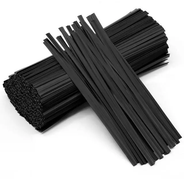 Main image of 5000 Pcs Black Plastic Coated Twist Ties, 5" Cable Ties, Bread Ties, Reusable, Heavy Duty, Wire Twist Ties for Home, Office, Industry