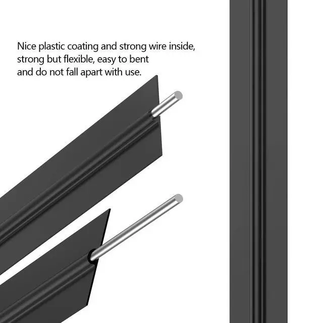 Alt view image 6 of 7 - 5000 Pcs Black Plastic Coated Twist Ties, 5" Cable Ties, Bread Ties, Reusable, Heavy Duty, Wire Twist Ties for Home, Office, Industry