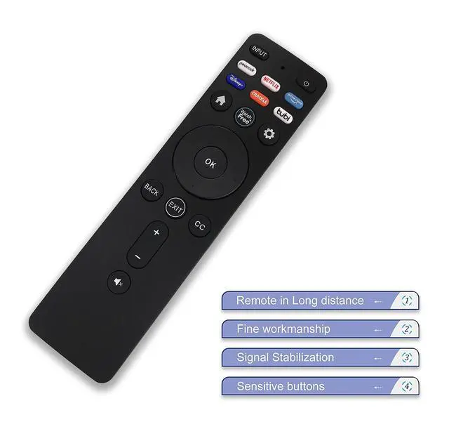 Alt view image 2 of 6 - Replacement Remote Control XRT260 for Vizio V-Series M-Series Smart TV V505-J01 M50Q7-J01 V555-J01 M55Q7-J01 M65Q7-J01