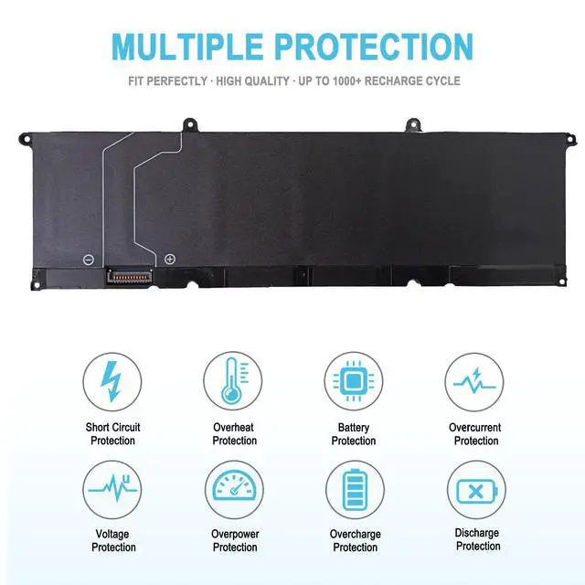 Alt view image 4 of 7 - 99.5Wh RWFFJ Replacement Laptop Battery for DELL XPS 16 9640 2024 Series Notebook 0WPGCC WPGCC 0400FY J8FK9 0J8FK9 451-BDGK 11.7V 8504mAh 6-Cell