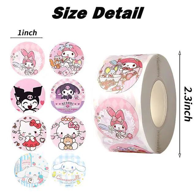 Alt view image 3 of 4 - 2000pcs Cartoon Stickers, Cute Fun Stickers, DIY Decoration of Items Like Notebooks, Phone, Water Bottles and Helmets, Birthday Party Favors(4 Rolls)