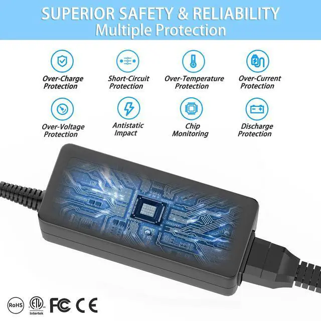 Alt view image 6 of 7 - 40W Laptop Charger for Samsung ATIV Book 9/9 Plus/9 Lite/9 Spin, 19.5V Computer Charger for Samsung Galaxy Book - Fit with A13-040N2A, PA-1400-96, AD-4019A - 3.0 * 1.0mm Connector Power Adapter