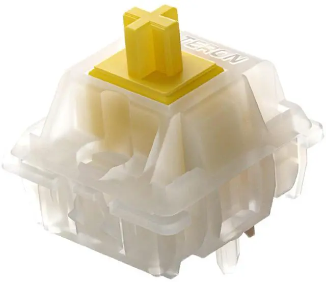 Main image of KS-3X1 Milky Yellow Pro Keyboard Switches(35PCS) | Linear,RGB LED,Pre Lubed,5 Pins Structure,compatible for MX Mechanical Keyboard