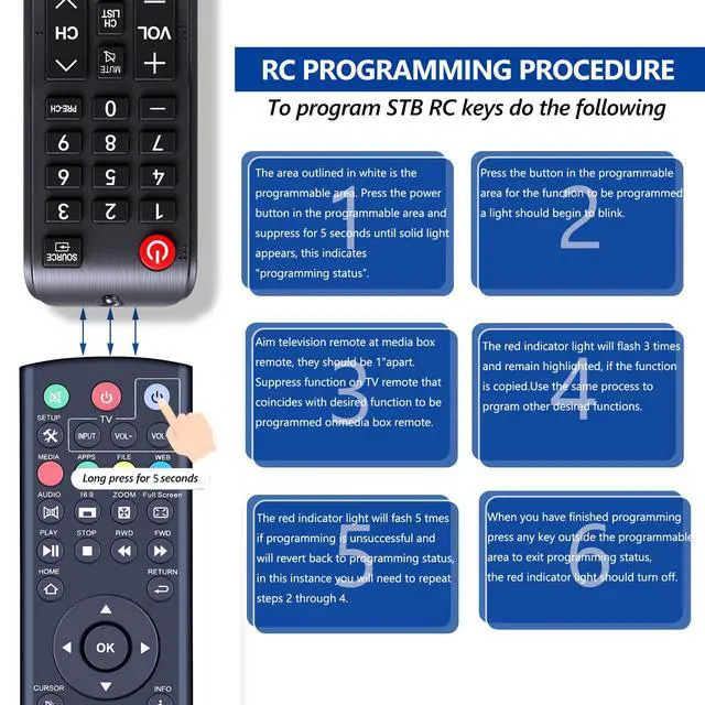 Alt view image 3 of 7 - Universal Replacement Remote Control for SuperBox S1, S2, S3, S4, S5 Pro, S5, S6 Max, S6 Ultra
