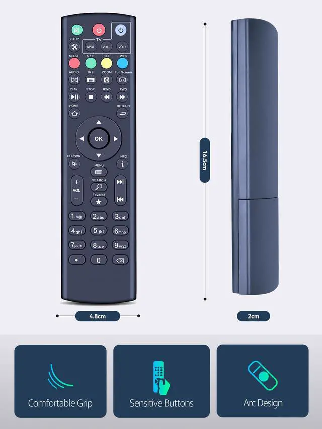 Alt view image 6 of 7 - Universal Replacement Remote Control for SuperBox S1, S2, S3, S4, S5 Pro, S5, S6 Max, S6 Ultra