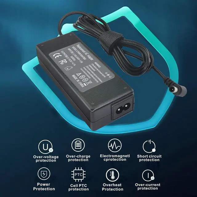 Alt view image 2 of 7 - PCG-71913L Laptop Charger for Sony Vaio Laptop Notebook AC Adapter Charger | PCG-8622 PCG-5K2L PCG-7161L PCG-7172L PCG-7Y2L PCG-GRX PCG-4f1l PCG-81114L Sve151d11l Laptop Charger 19.5V 6.5 * 4.4mm tip