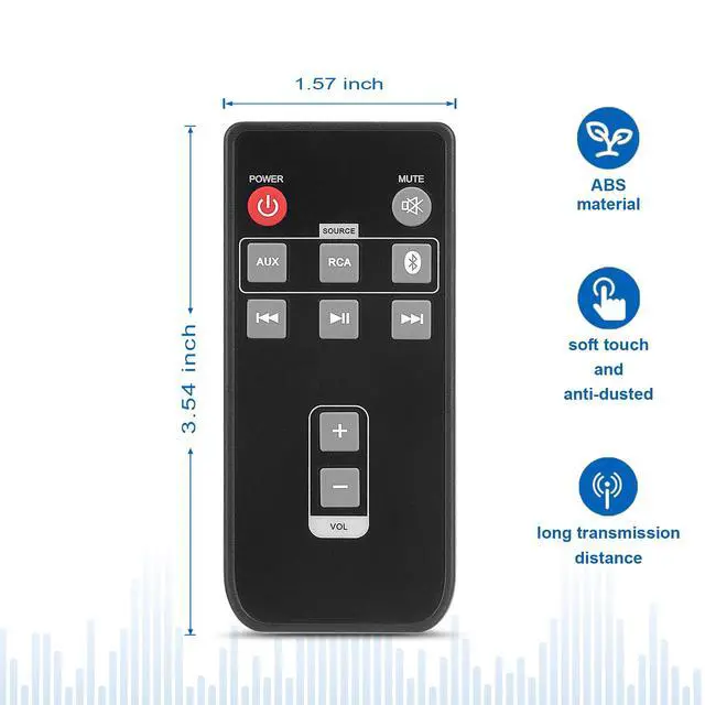 Alt view image 5 of 7 - Replacement Remote Control fit for Insignia RMC-HURSK18 NS-HURSK18 | RMC-SB314 NS-SB314 RMC-SB316 NS-HBTSS116RC NS-HBTSS116 Soundbar Speaker Home Theater System