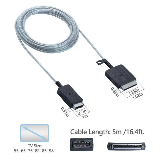 Alt view image 5 of 6 - 5m /16.4ft One Connect Cable BN39-02436B Compatible with Samsung Q900R TV | Q900R One Connect Cable for QLED 8K QN55Q900RBFXZA QN65Q900RBFXZA QN75Q900RBFXZA QN82Q900RBFXZA TV (Fits 2019 TV)