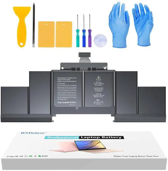 Main image of A1618 A1494 A1398 Battery for MacBook Pro 15" Retina Mid 2015 | Grade A Li-ion Cells, 600+ Recharge Cycles, Built-in Circuit Protection, Overcharge&Discharge Safety, CE FCC ROHS Certified