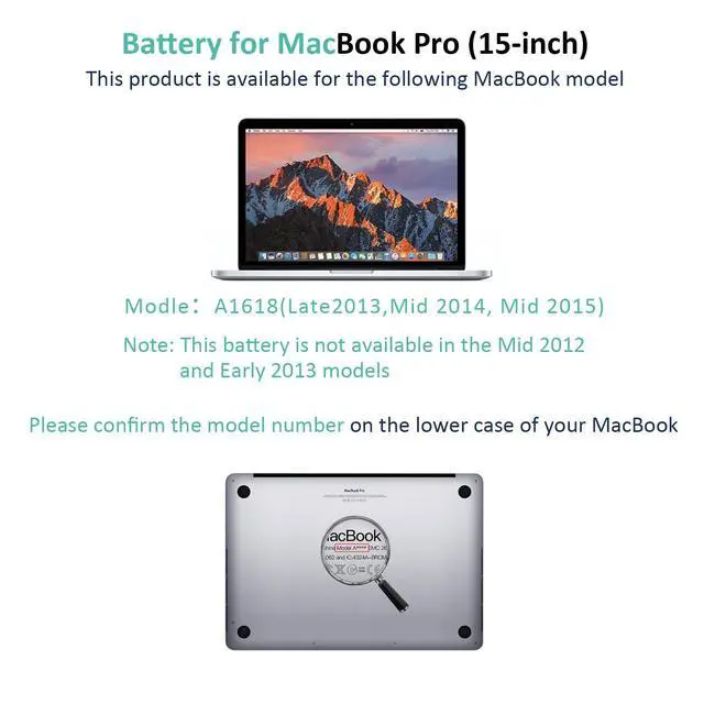 Alt view image 5 of 7 - A1618 A1494 A1398 Battery for MacBook Pro 15" Retina Mid 2015 | Grade A Li-ion Cells, 600+ Recharge Cycles, Built-in Circuit Protection, Overcharge&Discharge Safety, CE FCC ROHS Certified