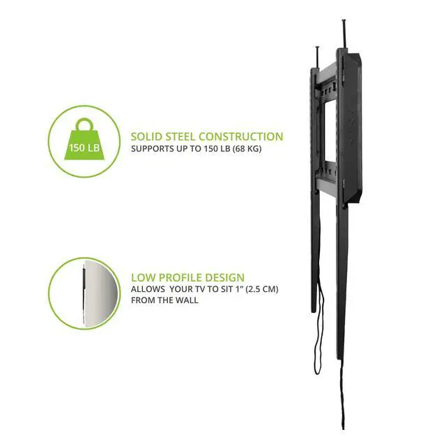 Alt view image 5 of 7 - F3760 Fixed TV Wall Mount for Most 37" - 70" TVs - Supports TVs up to 150lbs - Sits 1 from the wall - Max VESA 600x400