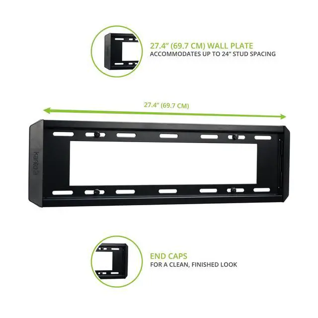 Alt view image 4 of 7 - F3760 Fixed TV Wall Mount for Most 37" - 70" TVs - Supports TVs up to 150lbs - Sits 1 from the wall - Max VESA 600x400