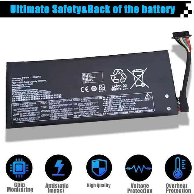 Alt view image 4 of 7 - L23M2PK0 SB11M36297 Laptop Battery Replacement for Lenovo Legion Go 8APU1 Type 83E1 Series L23B2PK0 SB11M36299 5B11M36296 5B11M36298 81Wh 10360mAh 7.82V