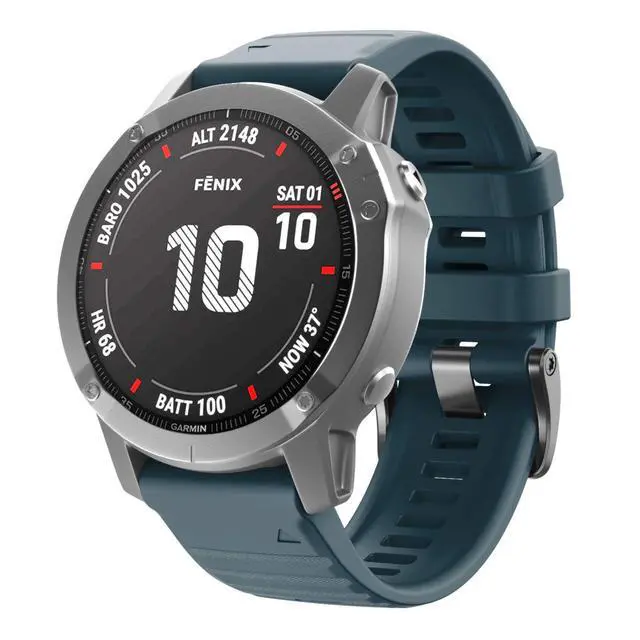 Alt view image 2 of 7 - Compatible with Fenix 6 Pro Band 22mm Easy Fit for Fenix 5/Fenix 5 Plus/Fenix 6/Fenix 6 Pro/Forerunner 935/Forerunner 945/Approach S60/Quatix 5(Black/Slate)