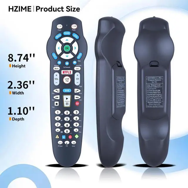 Alt view image 6 of 7 - New Remote for Verizon Fios P265v 3.1 RC2655101/02B Frontier Cable Box TV