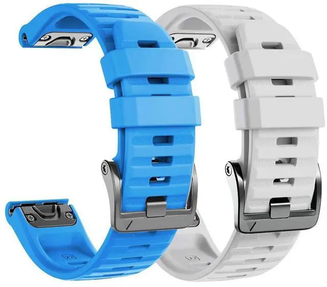 Main image of Compatible with Fenix 6 Pro Band 22mm Easy Fit for Fenix 5/Fenix 5 Plus/Fenix 6/Fenix 6 Pro/Forerunner 935/Forerunner 945/Approach S60/Quatix 5(Blue/White)